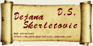 Dejana Skerletović vizit kartica
